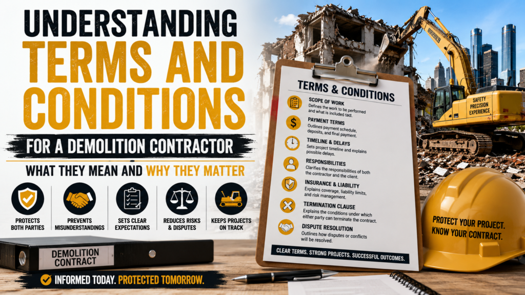 Understanding Terms and Conditions for a Demolition Contractor: What They Mean and Why They Matter